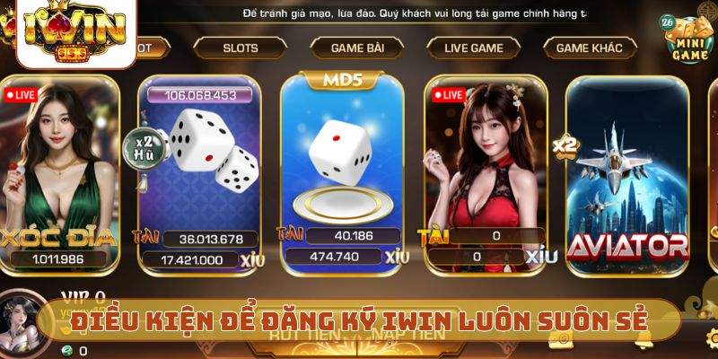 Điều kiện để đăng ký IWIN luôn suôn sẻ