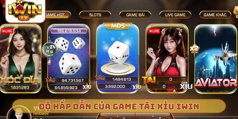 Độ hấp dẫn của game tài xỉu iWin
