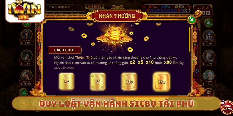 Quy luật vận hành Sicbo Tài Phú